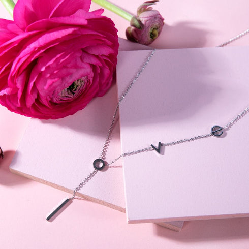 Amour | Argent | Collier Lasso